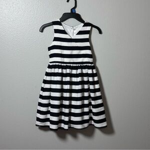 Cherokee Girls Kids White/Blue Stripe Party Holiday Dress size S.